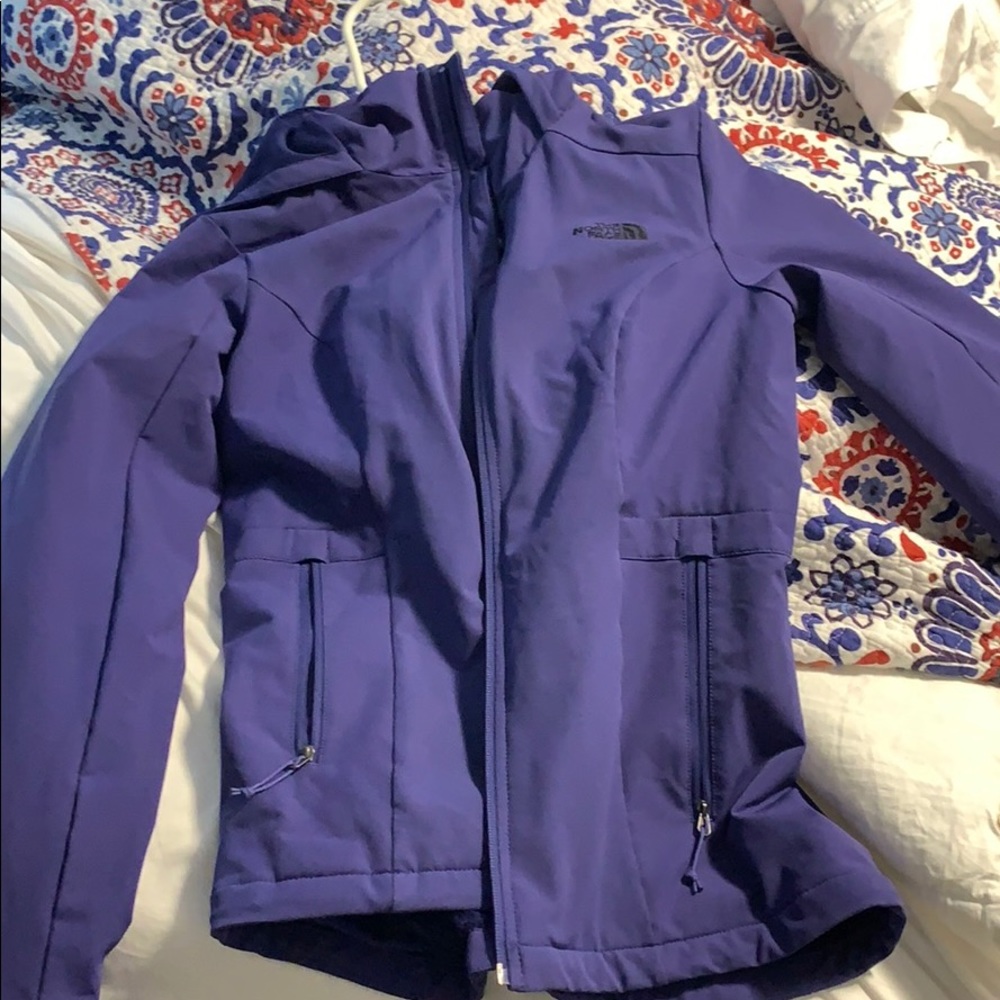 north face purple fuzzy jacket!